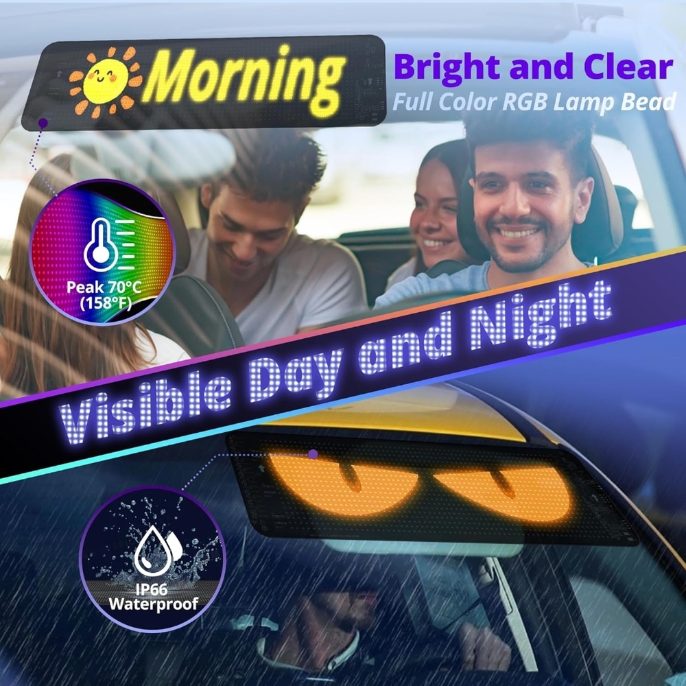 New Aotozone Flexible LED Light Sign for Car, AI Voice & Bluetooth APP Control 1 - Picture 5 of 9